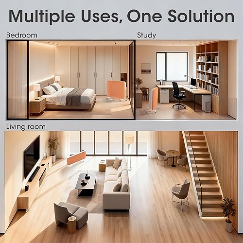 Miniatura 10 de Calentador de espacio de panel de convección para uso en interiores de habitaciones grandes, calentador eléctrico de mica de 1500 W con termostato