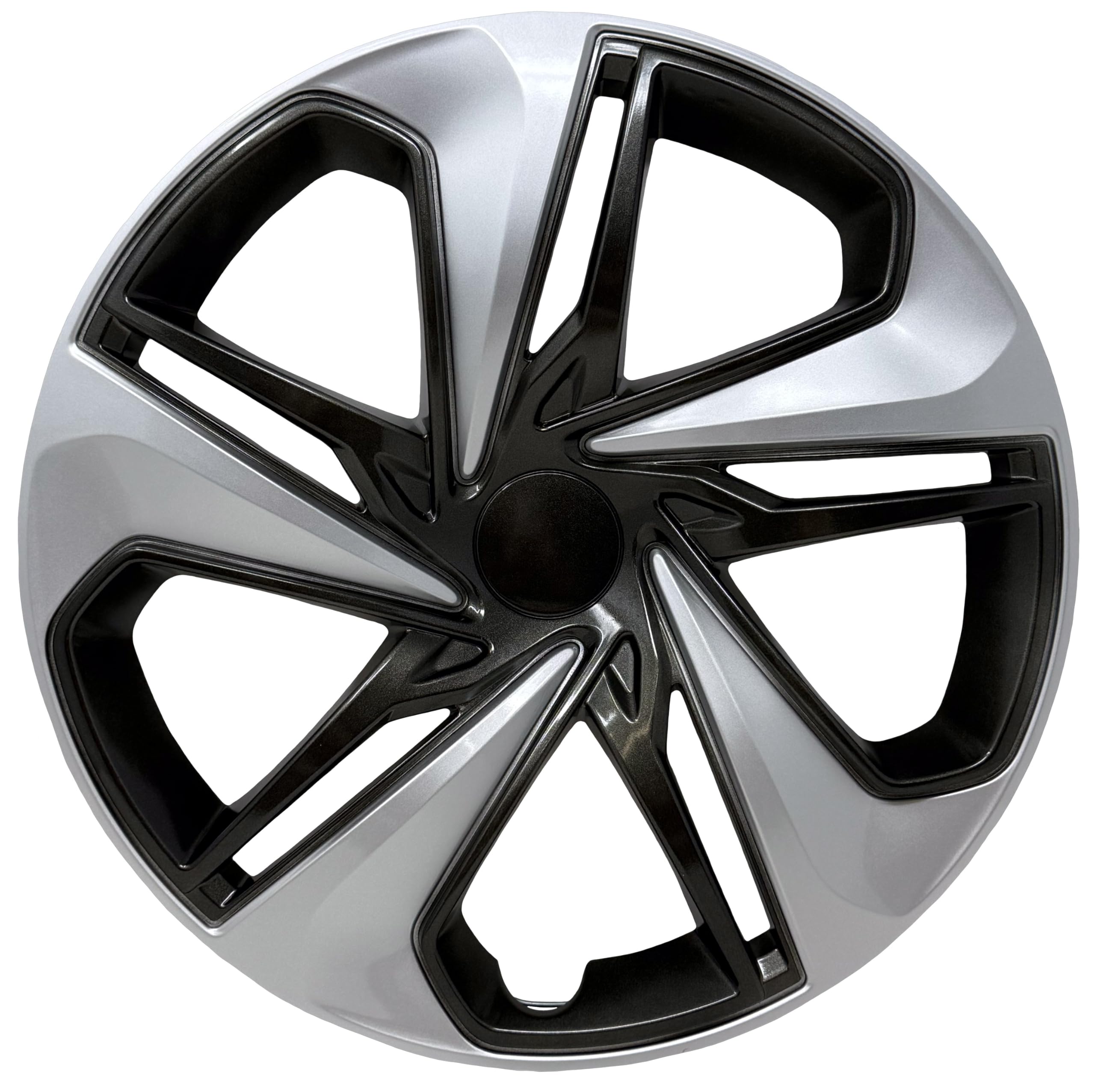 HubStar Premium Hubcap Replacement for Honda Civic 2019-2021, 16-inch Replica Silver-Black Wheel Cover (1 Piece) 55103