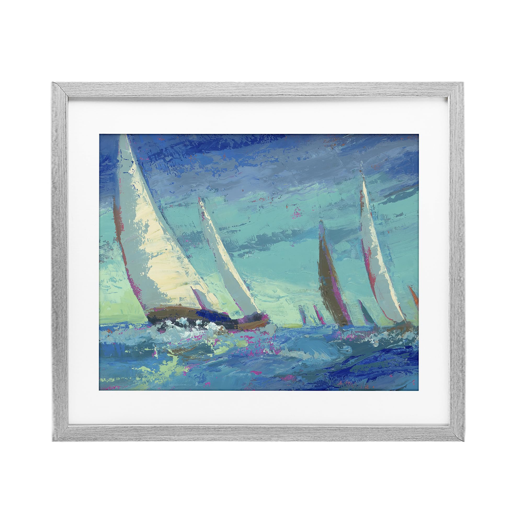'Abstract Expression Regatta'| Framed Print Under Glass