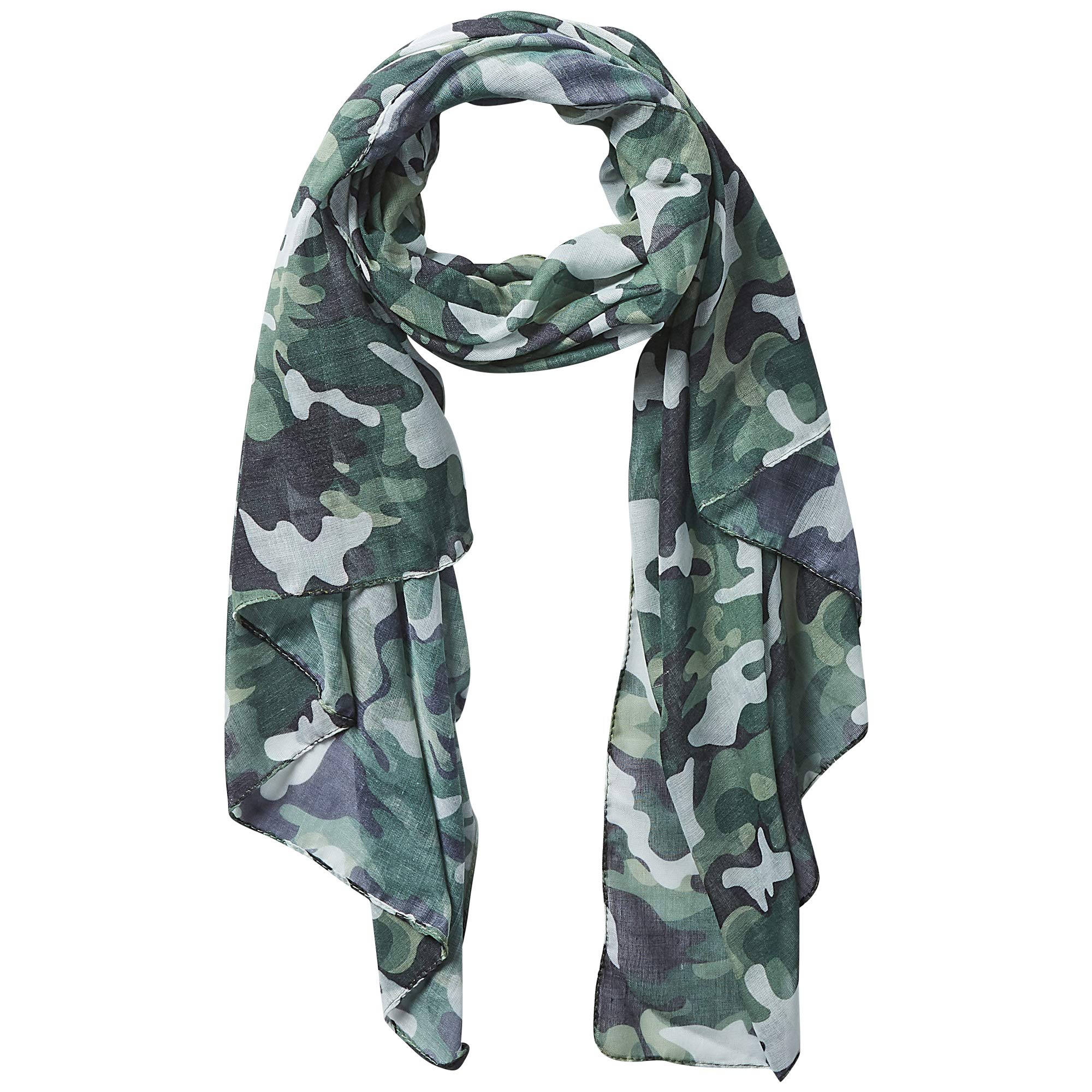 Hadley Wren Women's Lightweight Summer Insect Shield Scarf, Green Camo, One Size, Camo Green, One Size