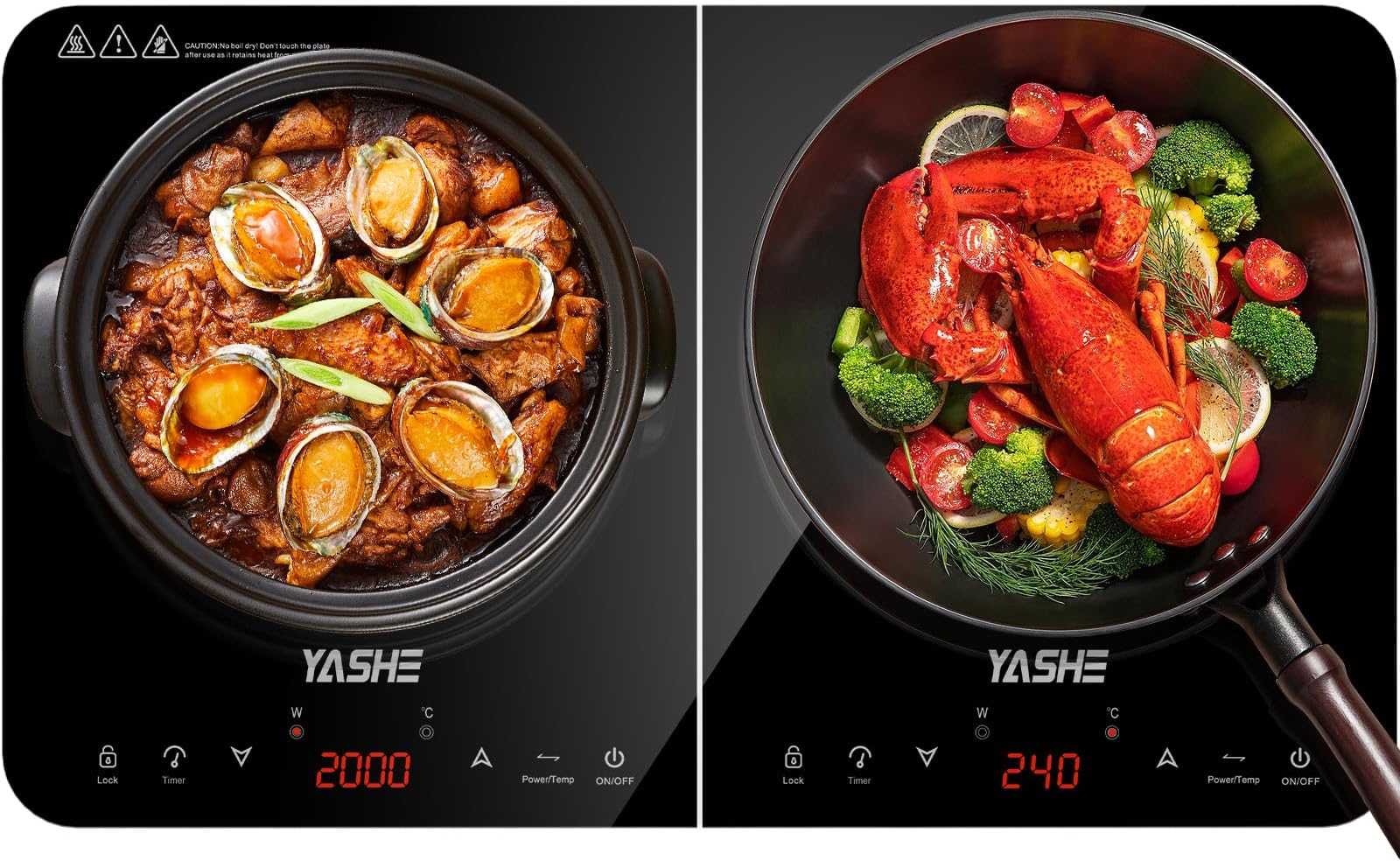 G3 Ferrari Piastra Induzione Doppia 3500W - Vetro Temperato, Display Digitale, 60x36 Cm, Nero - Foto 9