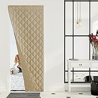 Vista 45 de NICETOWN Cortina de puerta con aislamiento térmico para interiores y exteriores, bloqueador de corrientes de aire de 26 x 78 pulgadas de grosor