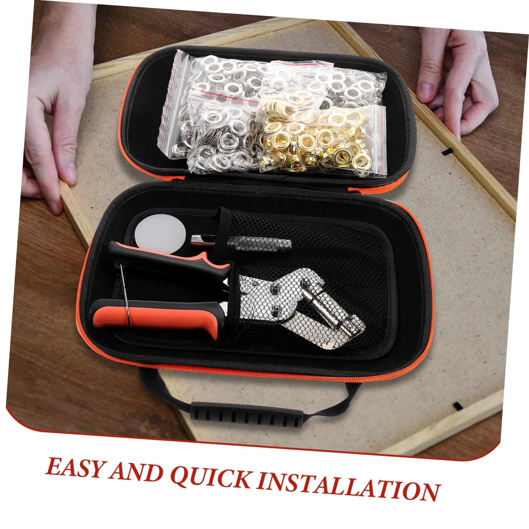 Kit De Herramientas Para Ojales De Metal Herramienta De Perforación Tela Juego Profesional Para Instalación De Ojales Lonas y Botes