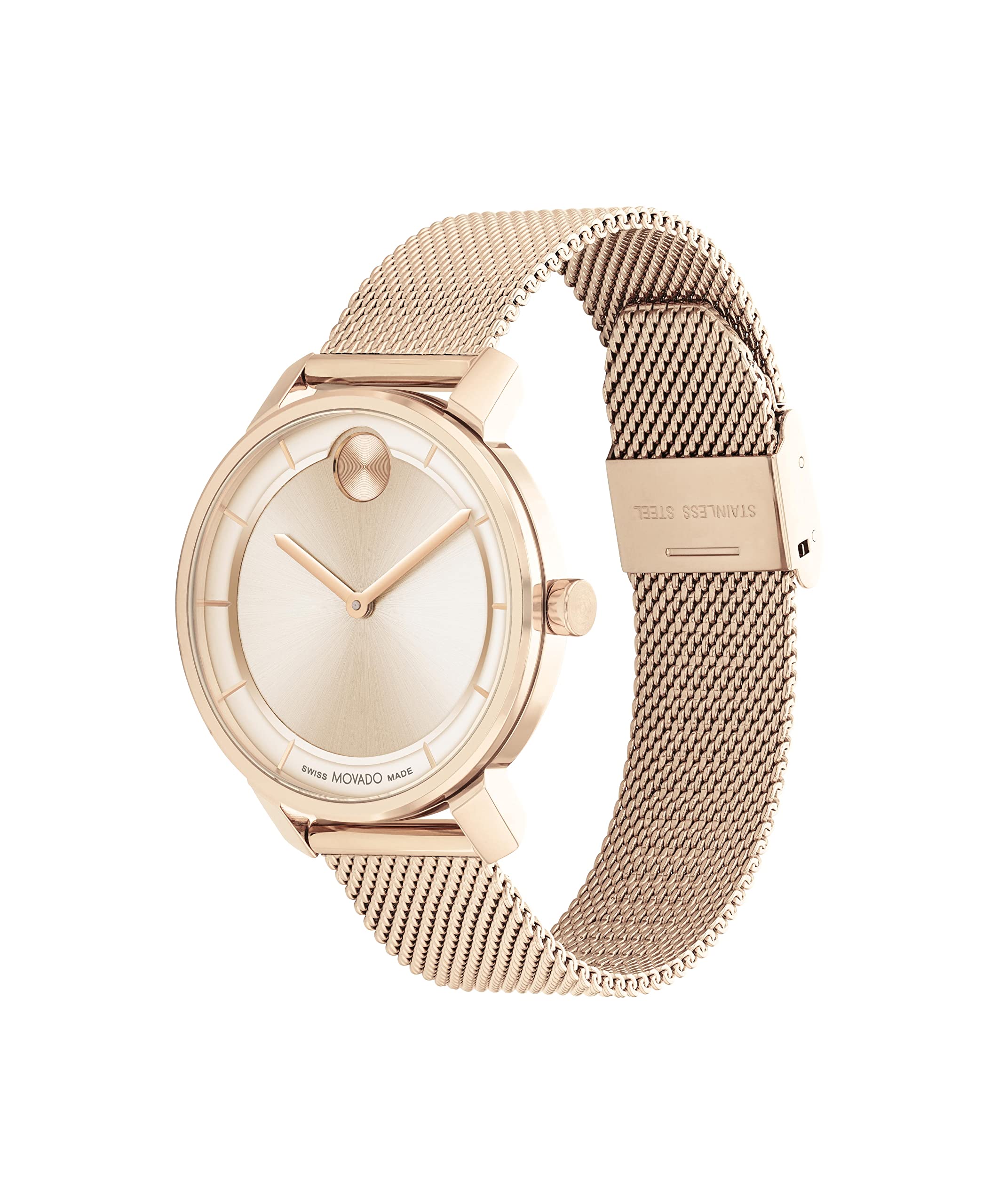 Movado Bold Women's Swiss Quartz Watch, Stainless Steel Bracelet Modern, Elegant Timepiece - Gift for Her 34mm