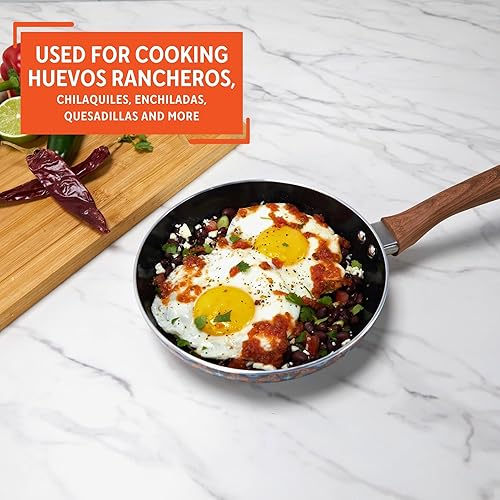Miniatura 6 de IMUSA Sartén de cerámica antiadherente Talavera de 8 pulgadas, sin PFAS