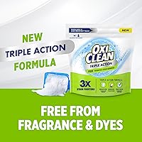 Vista 2 de OxiClean Polvo Removedor de Manchas Versátil Triple Acción Free, Usar con Detergente, Sin Fragancia, Sin Tintes, Sin Cloro, Elimina Manchas, Ilumina