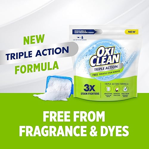 Miniatura 2 de OxiClean Polvo removedor de manchas versátil sin triple acción, uso con detergente, sin fragancia, sin tintes, sin fosfatos, sin cloro, elimina