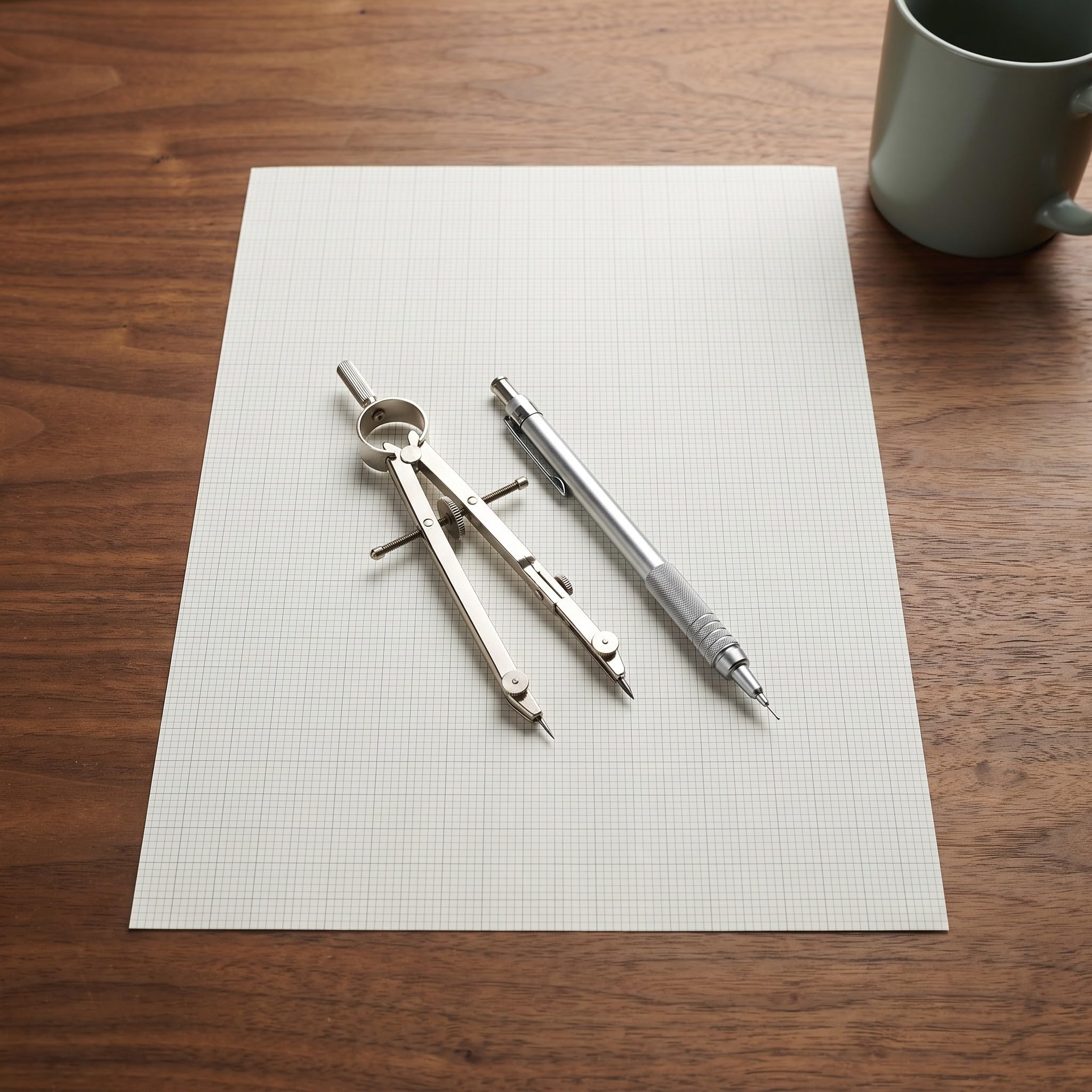 Kisangel 100 feuilles de papier millimétré A4 à quatre lignes pour ingénierie, dessin technique, architecture, conception, mathématiques et dessin industriel.