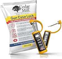 Vista 12 de TSA Approved Tactical Gun Case Lock - Protective Rubber Sleeve & Cut-Resistant MonoShaft - Secure Single Shaft Padlock for Guns Luggage Rifles