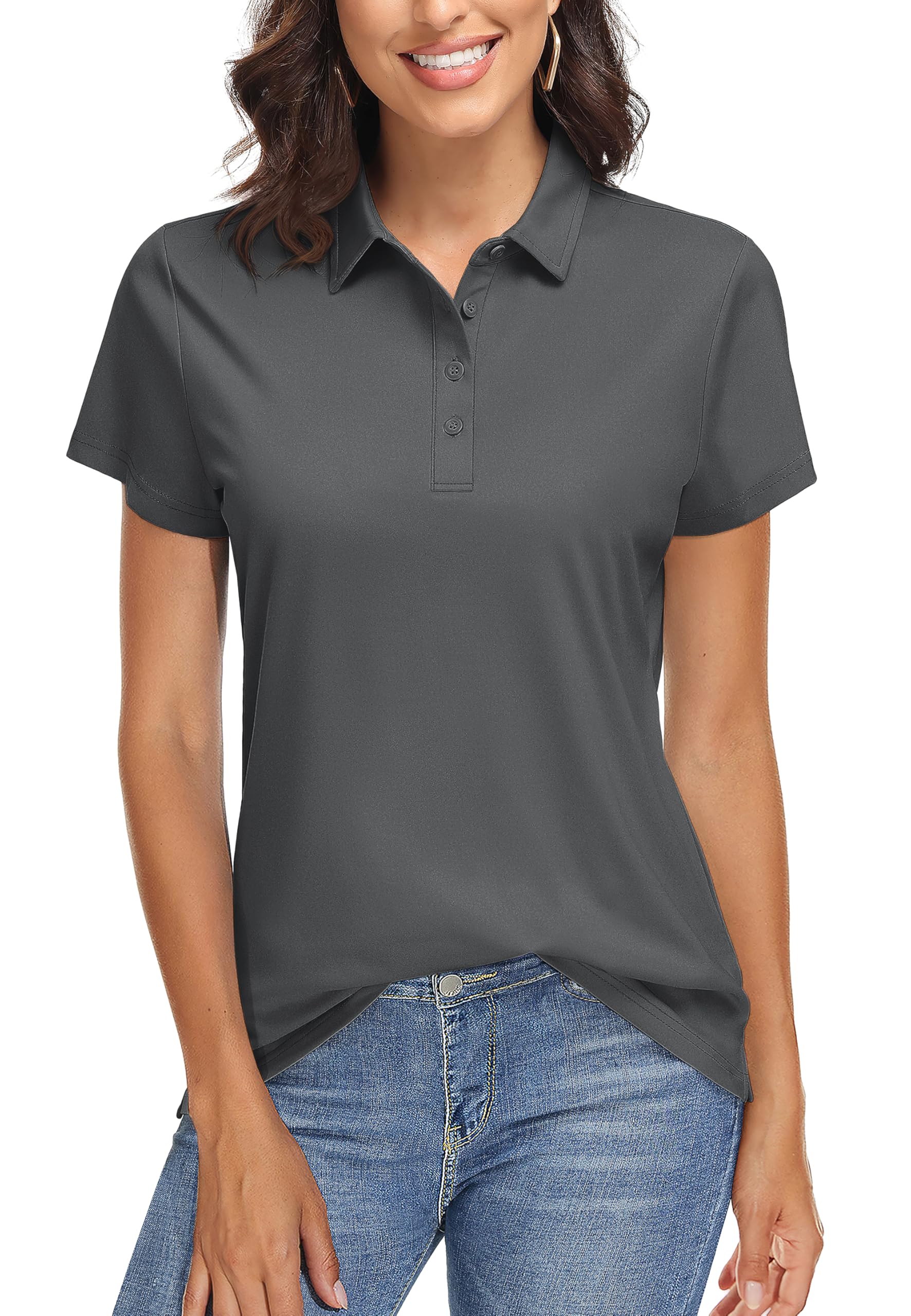 Women's Golf Polo Shirts Short Sleeve UPF 50+ Sun Protection Golf Shirts for Women Quick Dry Collared Polos