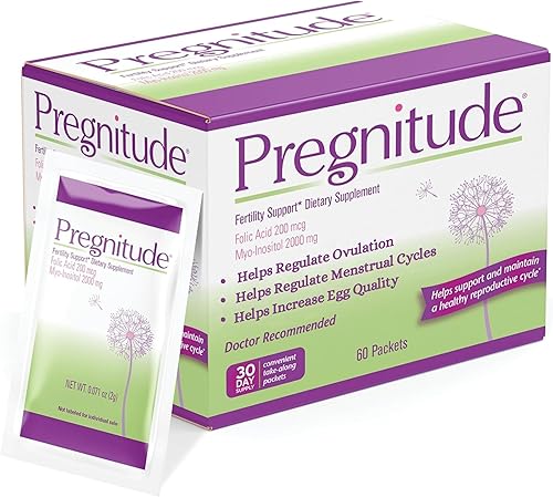 Suplemento alimenticio reproductivo Pregnitude, 60 paquetes, EVE012360, paquete de de 1, 1, 1
