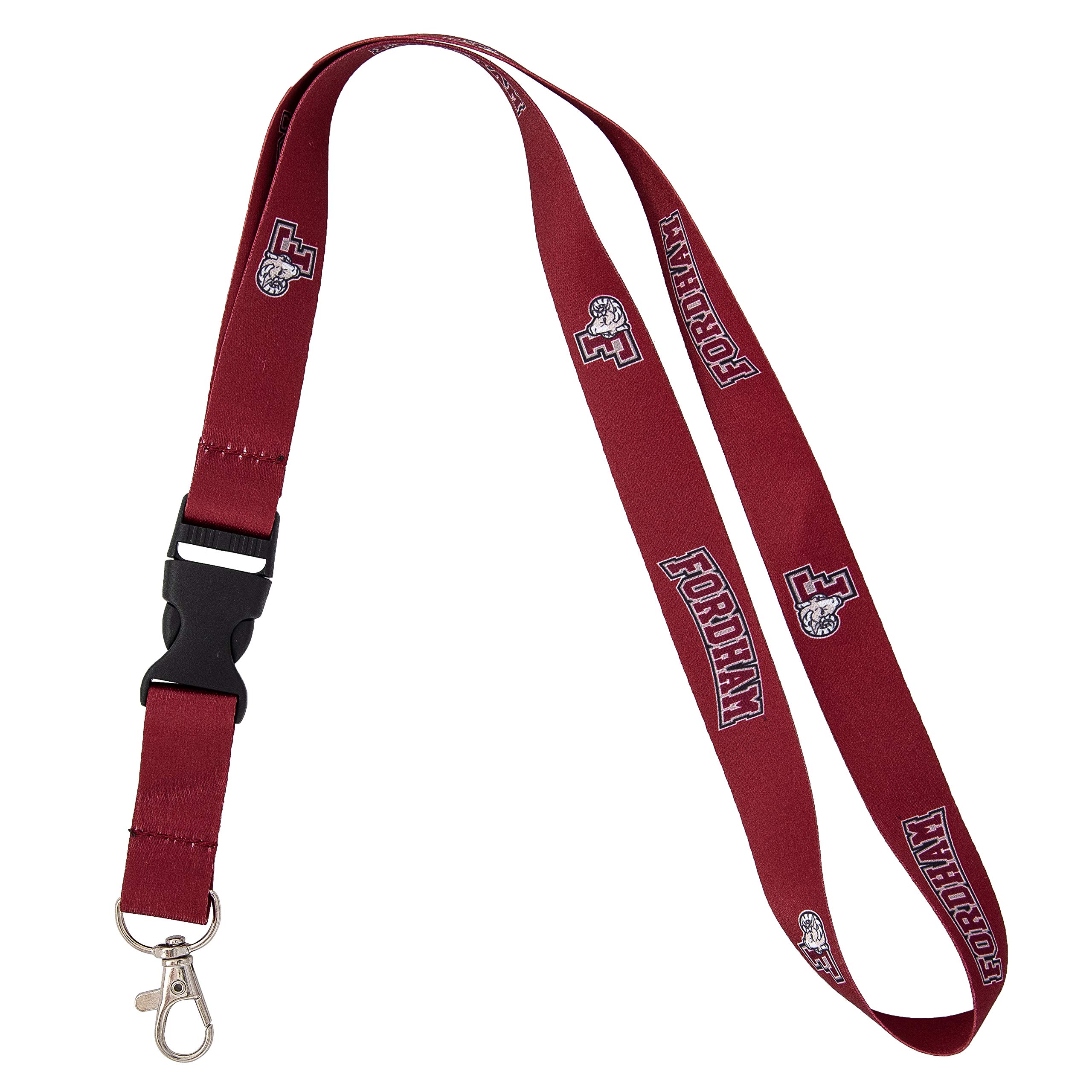 Desert Cactus Fordham University Lanyard FU Rams Car Keys ID Badge Holder Keychain Detachable Breakaway Snap Buckle (Burgundy)