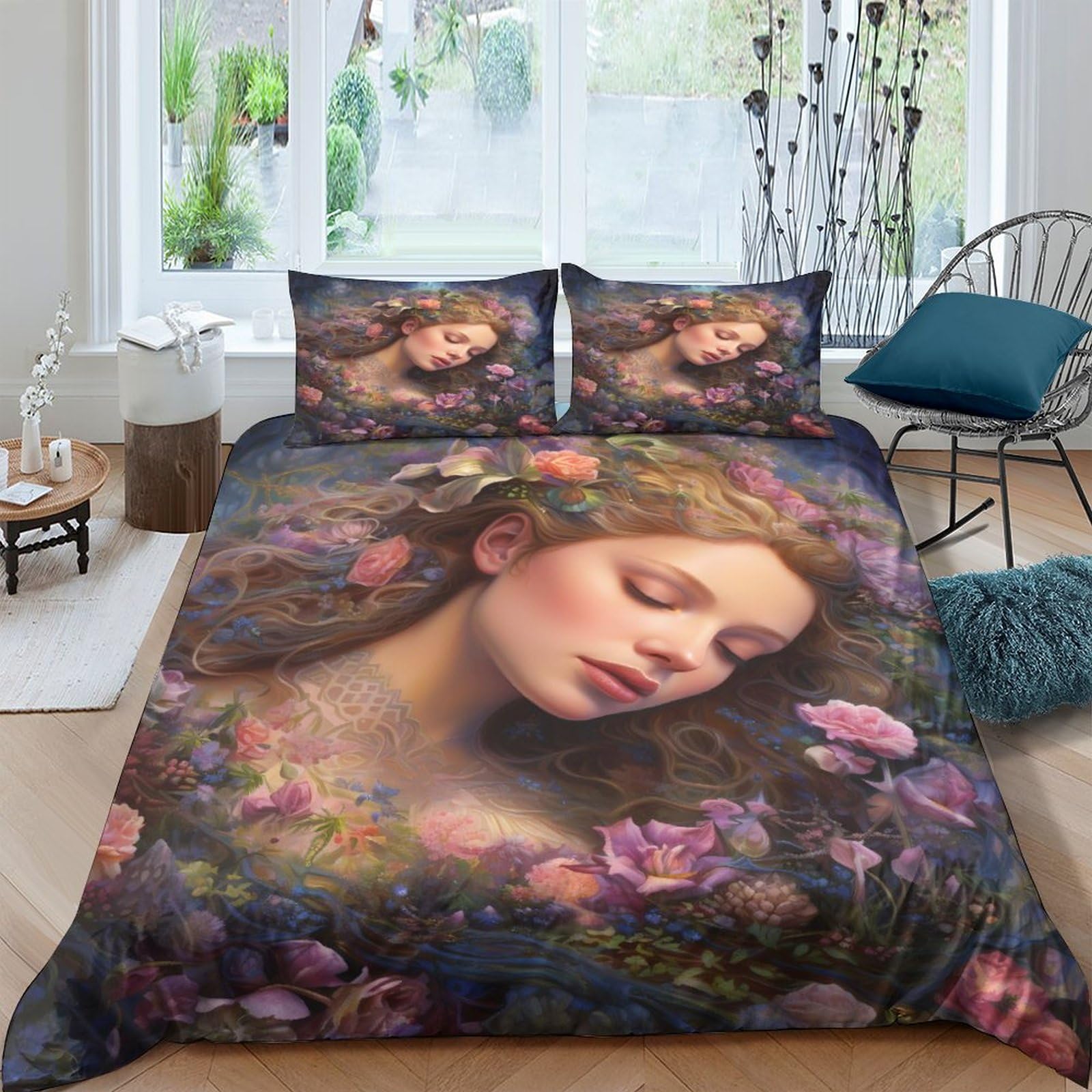 Housse de couette 3D art fantastique microfibre lit double 200x200