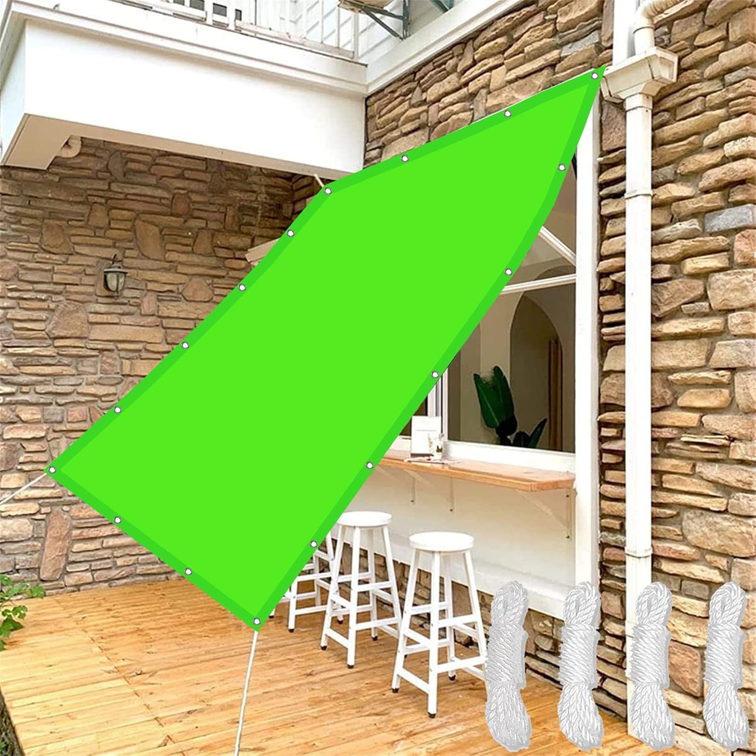 Sun Shade Sail Waterproof 3 x 7 m Waterproof PES Polyester