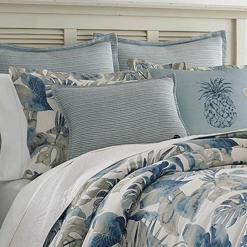 Miniatura 5 de Tommy Bahama - Juego de edredón California King, ropa de cama reversible de algodón con fundas y falda de cama a juego, decoración del hogar para