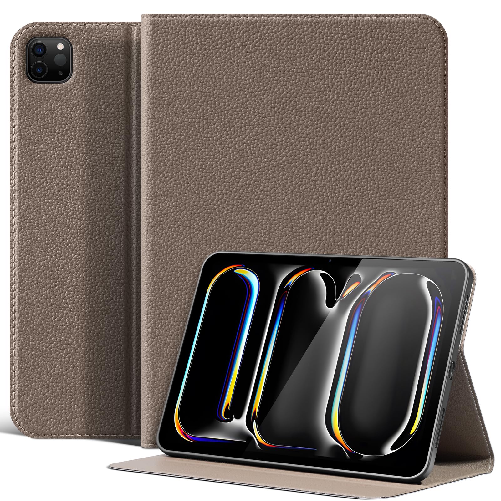 XFYKJIN Microfiber Leather Case for iPad Pro 11 Inch (M4/M5), Gray Brown | 2024/2025, Aut…