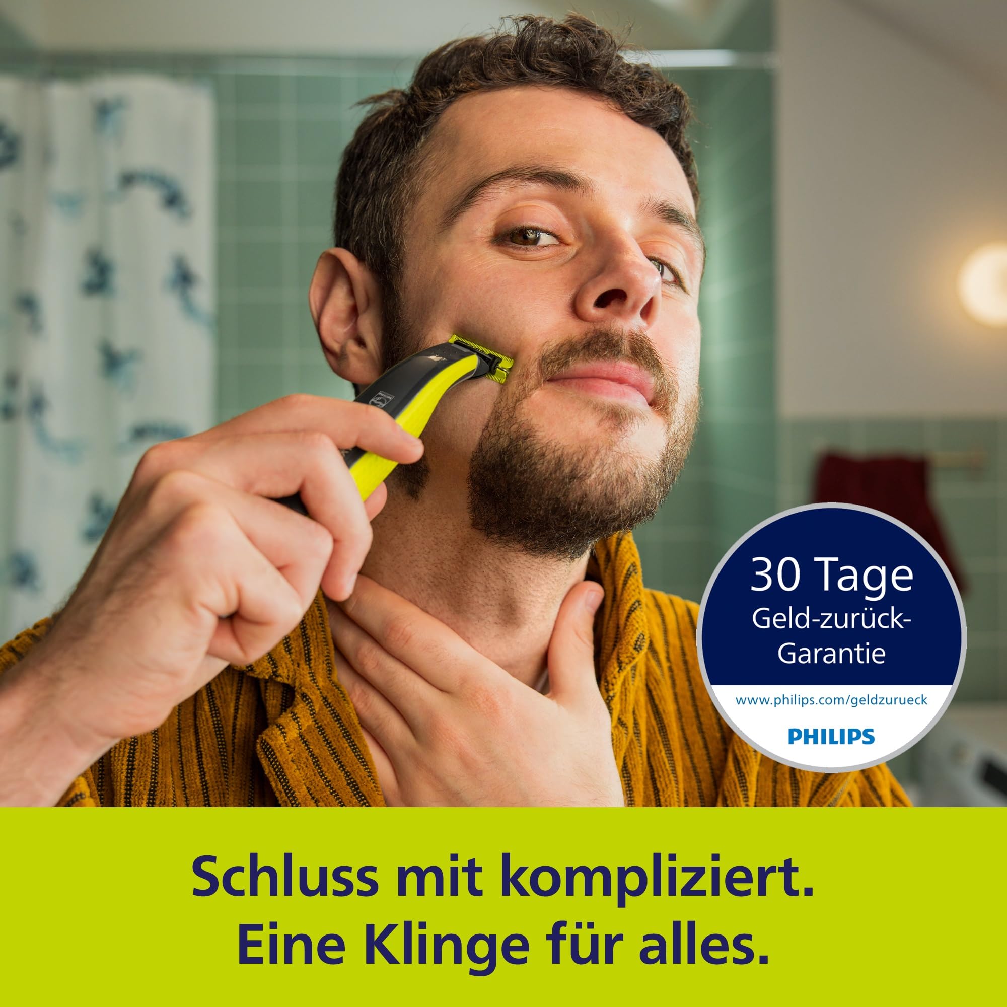 PHILIPS OneBlade 360 Face & Body elektrischer Rasierer Trimmer Bodygroomer 3x 360 Klingen 4x Trimmaufsätze 2x Körperaufsätze Nass- Trockenrasur QP2834/31