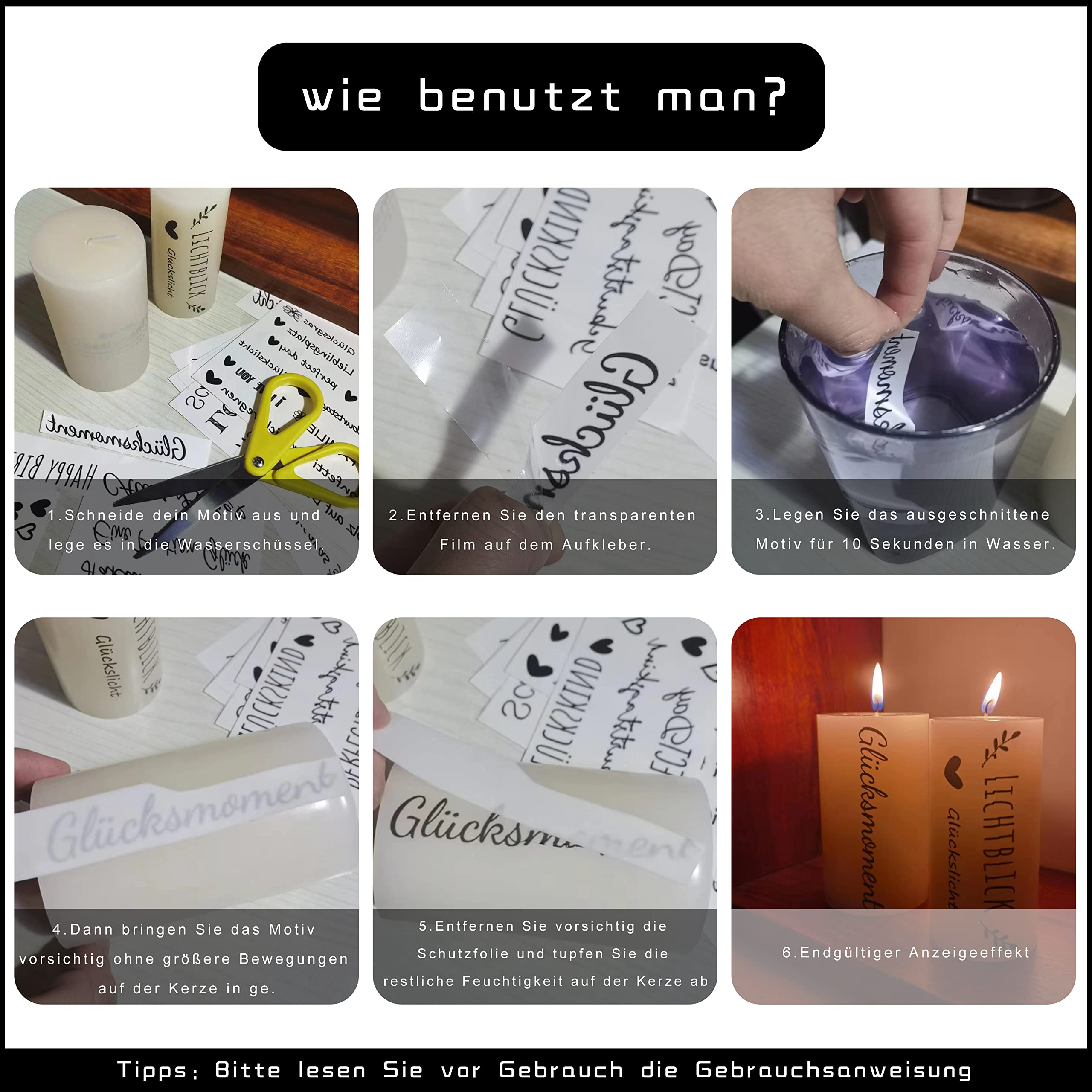 Tixlux Lot De 6 Tatouages De Bougies De Pâques (plus De 200 Motifs