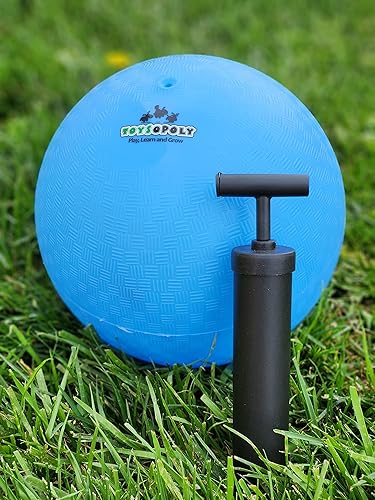 ToysOpoly Premium Playground Ball 85 inch Pack of 1 Ball with Pump Best Kickball Dodgeball for Kids and Adults - Official Size for Dodge Ball