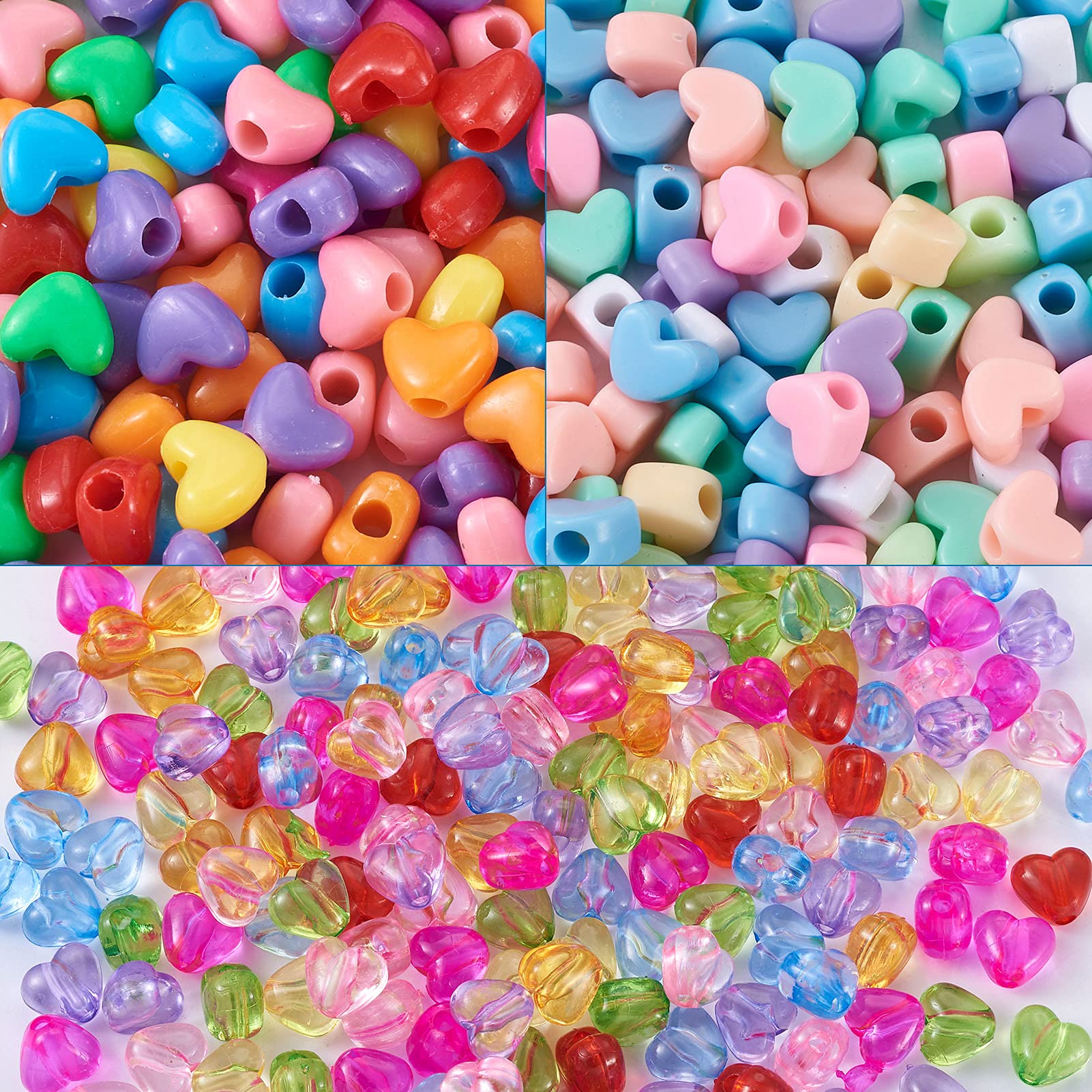 Cheriswelry 200 stuks Acrylaat Platte Ronde Hartkralen Zwart Witte Pony Schijf Liefde Hart Losse Spacerkralen Bedels voor Sieraden Armbanden Maken