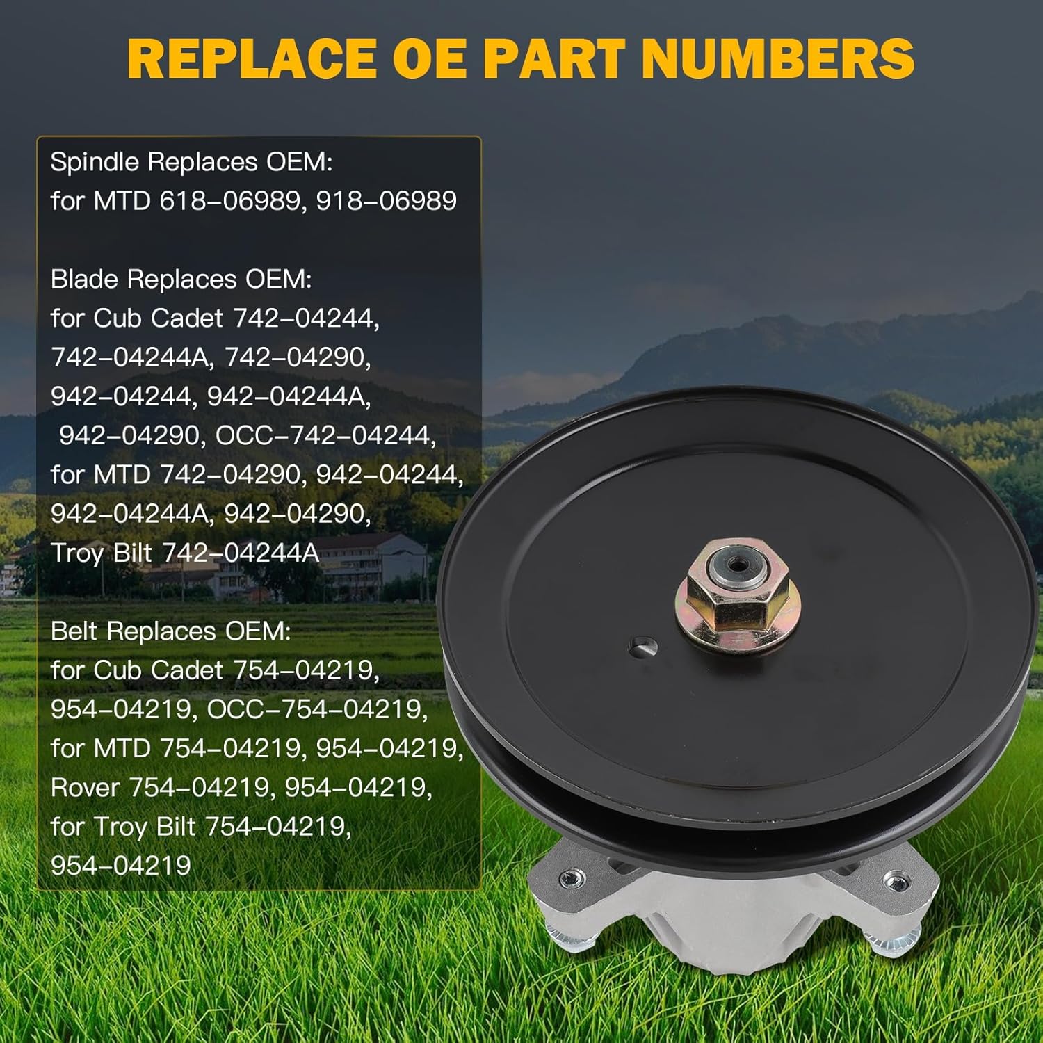 ASAPE Lawn Mower Deck Rebuild Kit Fit for Craftsman T1600 13AL78XT099 13AL78XT299 (2014-2015), T1900 13AP79XT099 (2014-2016); Yard-Man 13AN785T055 (2014), 618-06989 742-04244