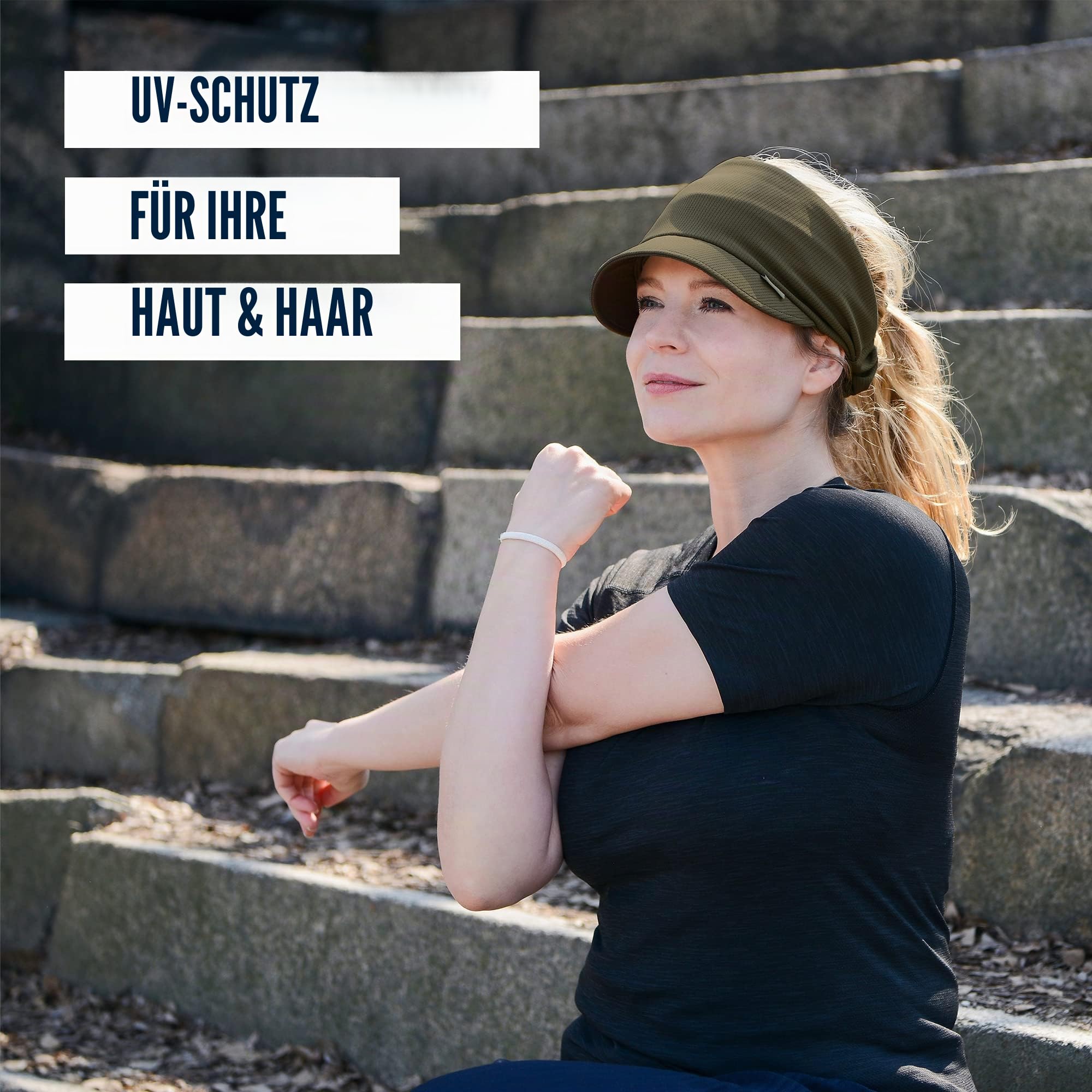 CHARM Bandana Damen Visor Kopftuch - Herren Cap Sommer Kopfbedeckung Stirnband Mit Sonnenschutz Mit Schirm Sonnen-Hut