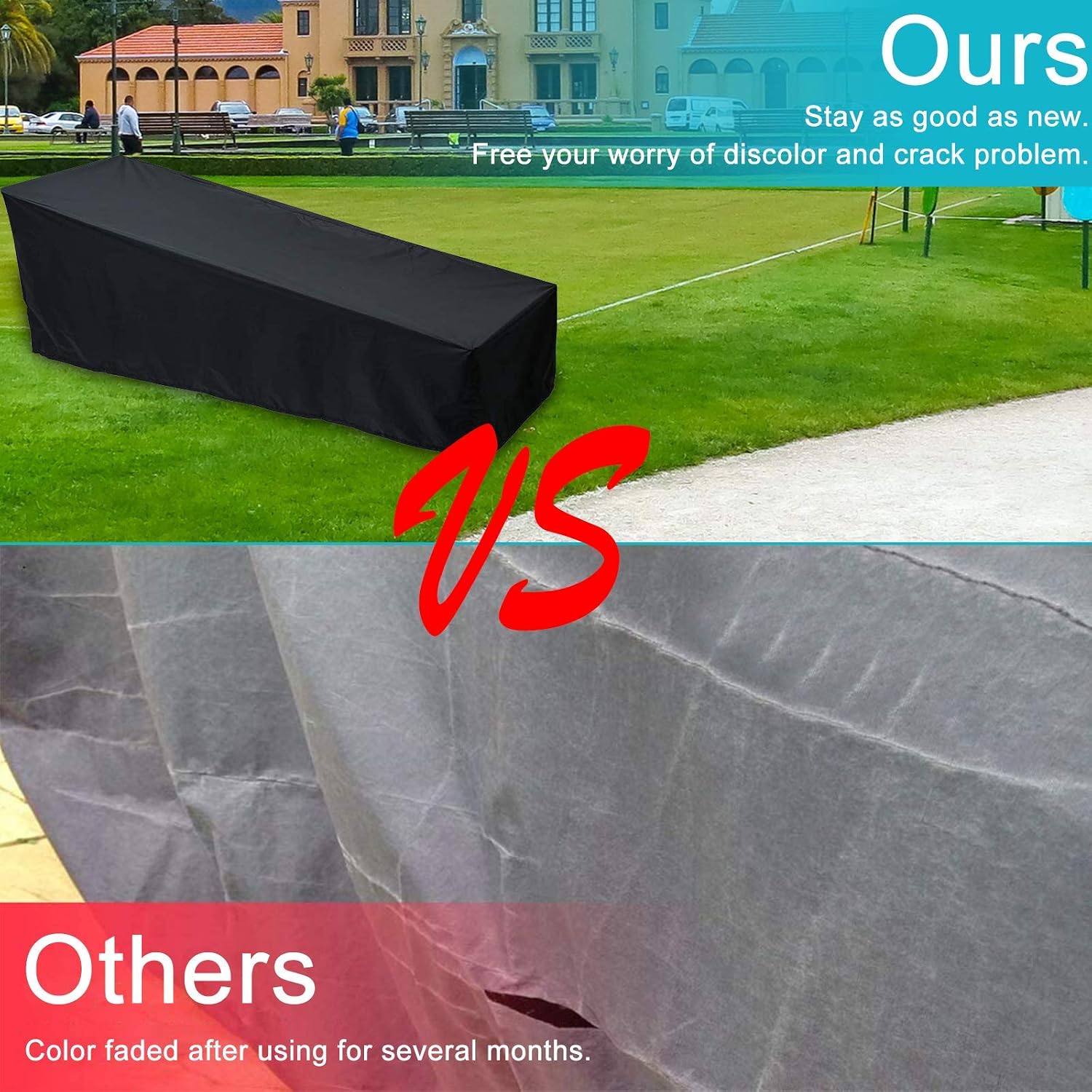 Peralng Sun Lounger Cover, Waterproof Dustproof Outdoor Garden Sunbed Cover - Image 4