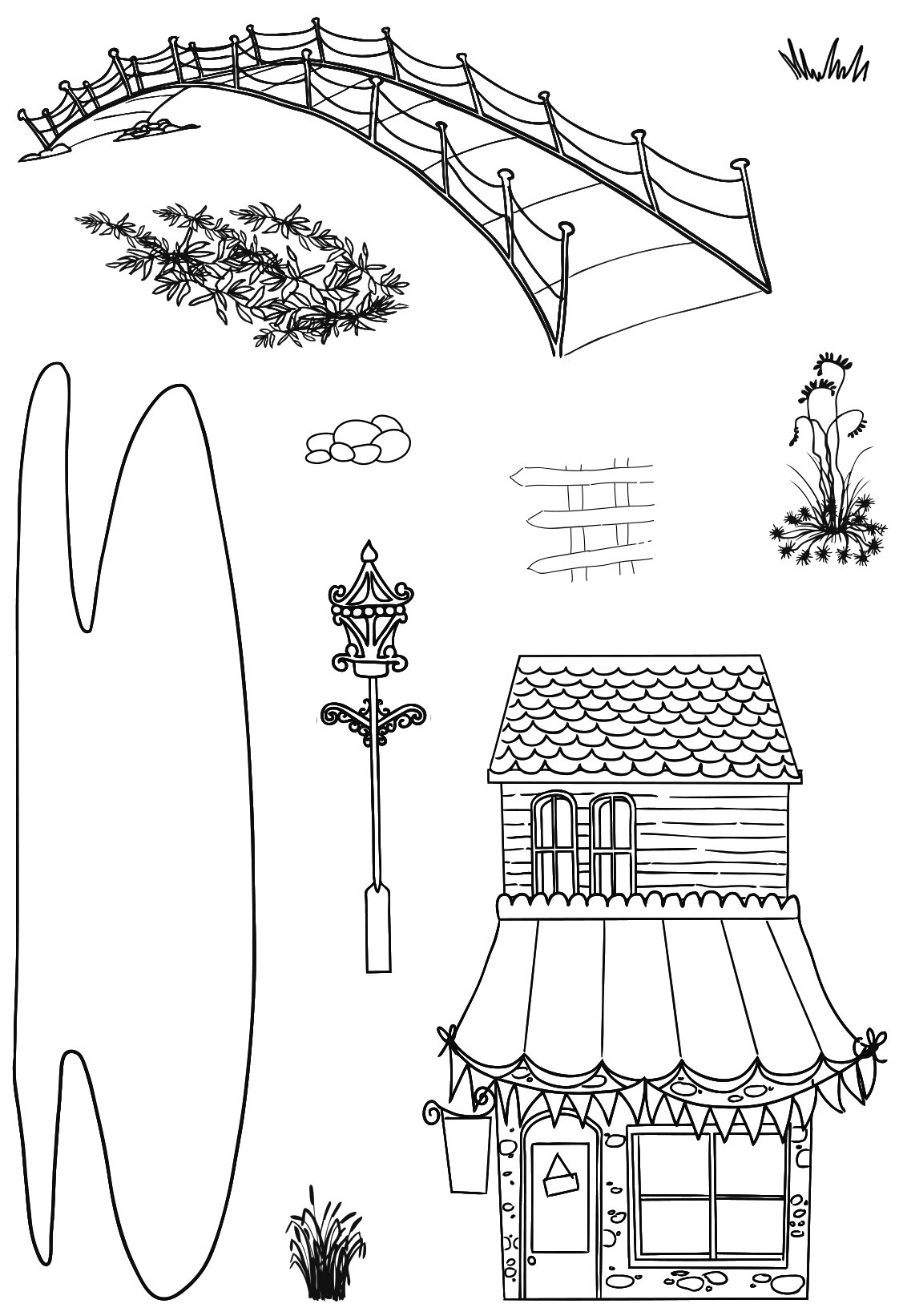 Polkadoodles A6 Pond Neighbours Clear Polymer Stamp