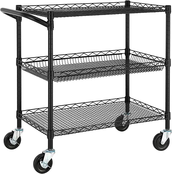 Finnhomy 3 Tier Heavy Duty Commercial Grade Utility Cart