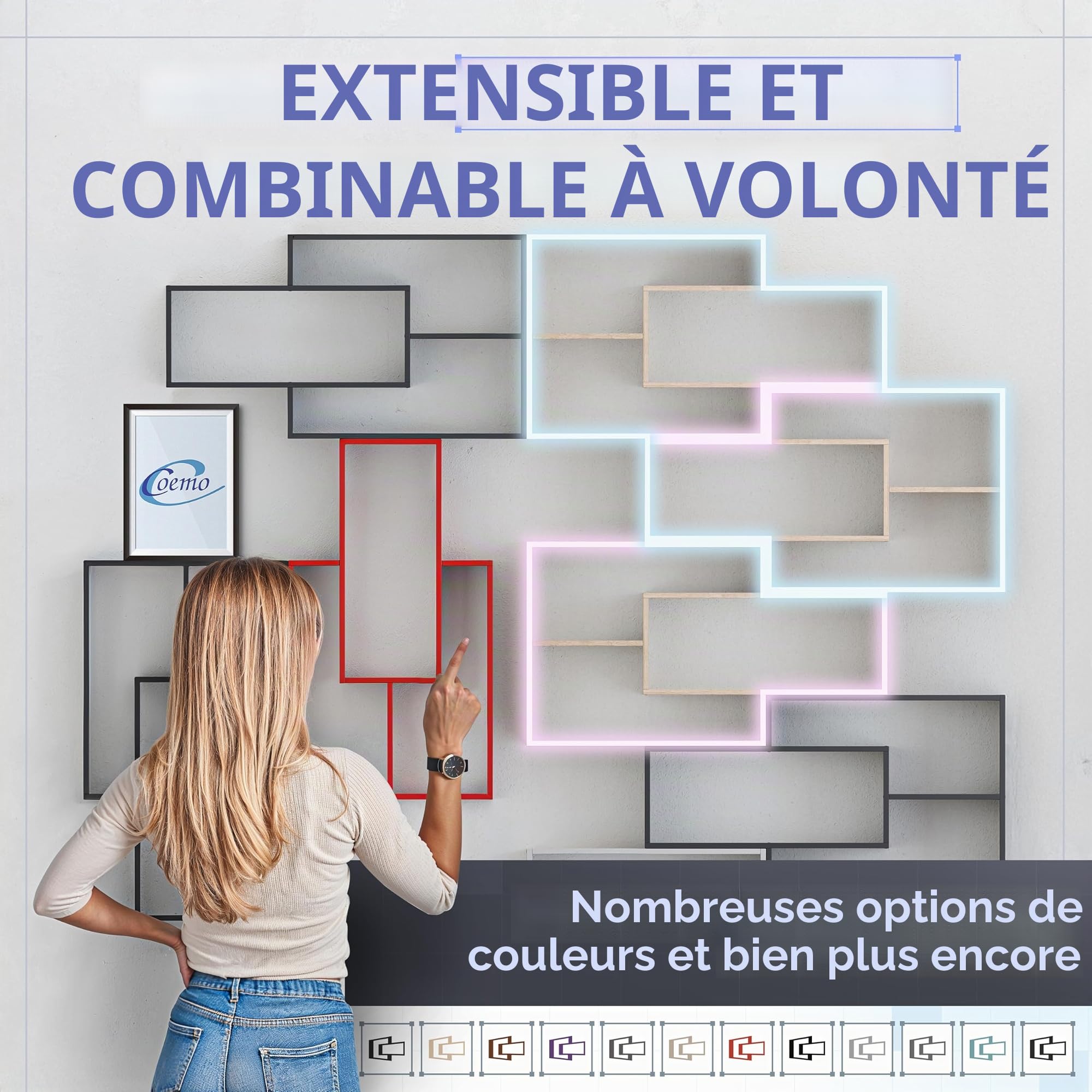 TRAUMMÖBEL Étagère murale en chêne Sonoma - Étagère suspendue