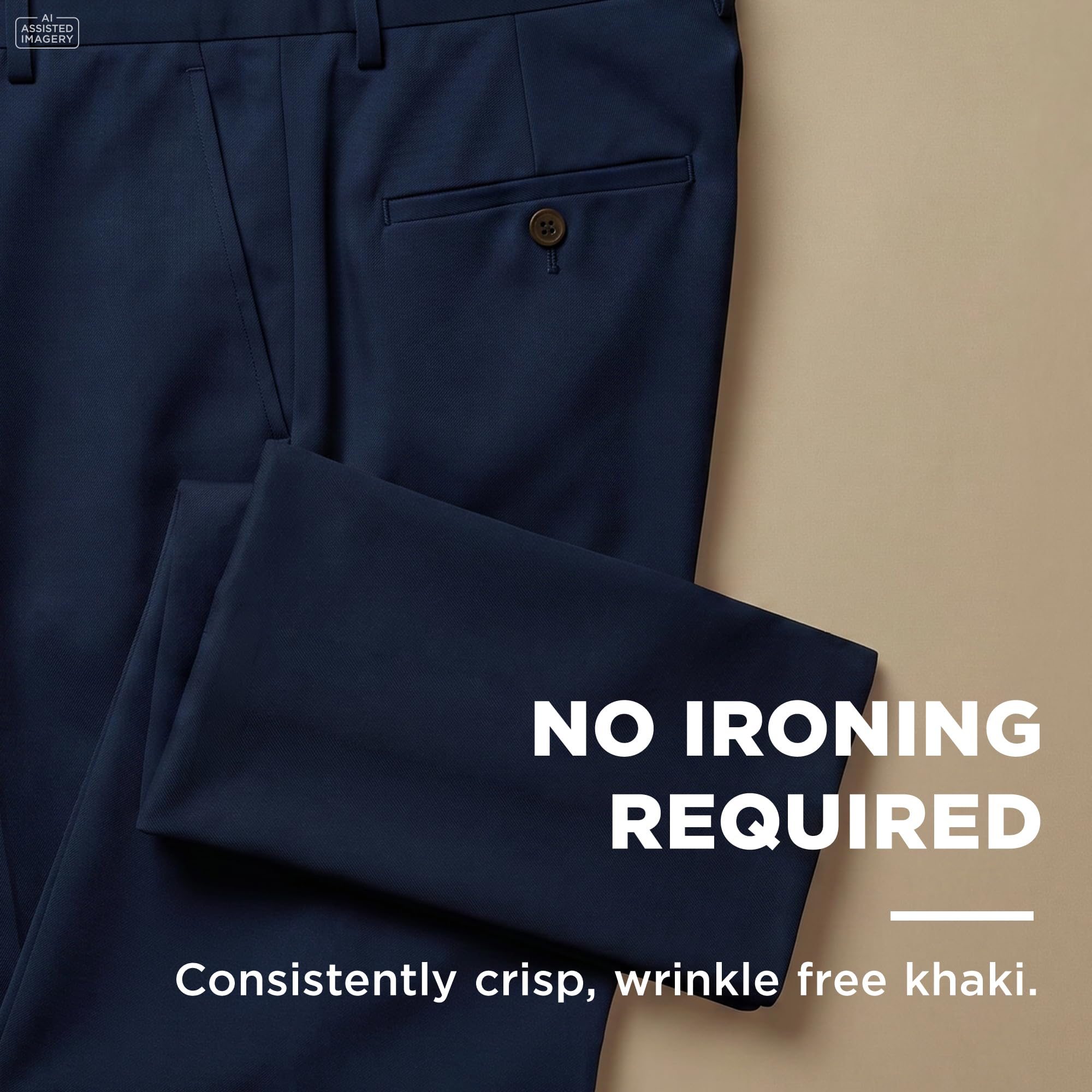 Haggar Men's Premium No Iron Khaki Classic Fit Flat Front Casual Pant (Regular and Big & Tall Sizes)