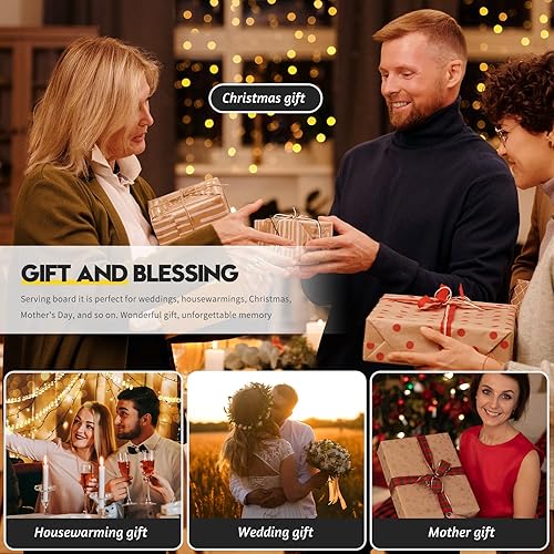 Miniatura 7 de 6 tablas de cortar gruesas de bambú a granel, tabla de cortar de madera para servir tablas de charcutería para grabado láser, día de la madre, boda,