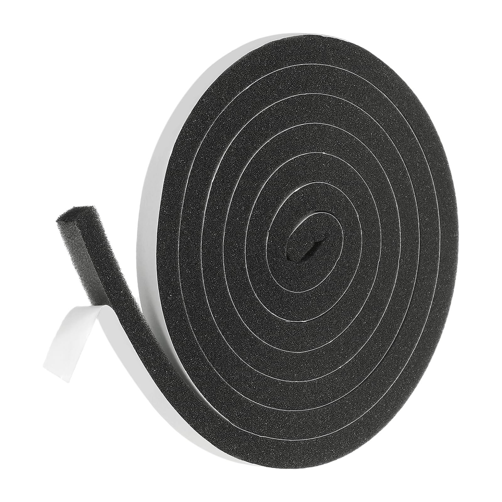 sourcing map Weather Stripping Door Seal, 10mm x 10mm Adhesive Foam Tape Seal Soundproof Insulation Strips for Door Frame Window Gaps (6.5 Feet)