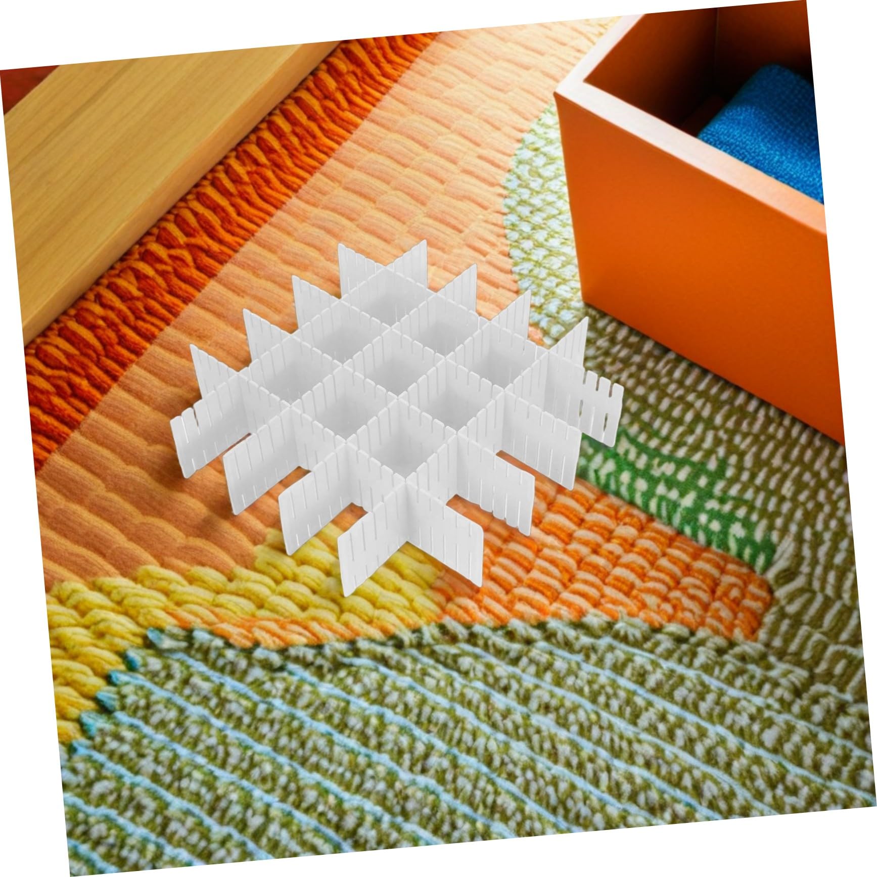 16 Stück Teiliges Verstellbares Schubladenteiler Weißem Kunststoff mit Diy-gitterdesign Flexibler Organizer für Unterwäsche Socken Kosmetik und Vielseitige Aufbewahrung im Haushalt
