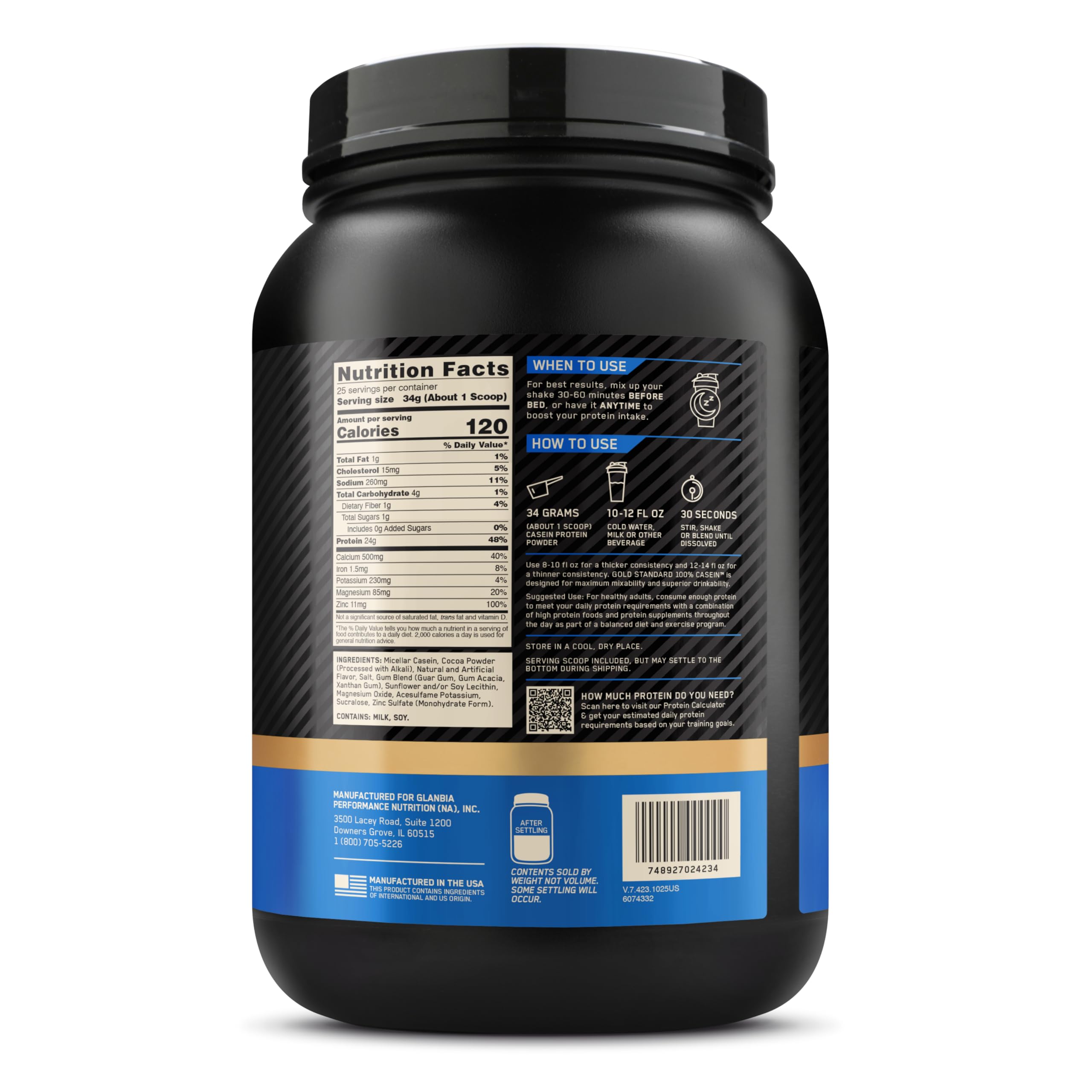Optimum Nutrition Gold Standard Casein Protein Powder Chocolate Supreme 2LB — Amazon image 11
