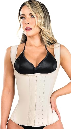 Fiorella Shapewear Neo Látex Cintura Cincher Entrenador Sauna Chaleco Sudor 3 Ganchos Fajas Colombianas Reductoras Chaleco 210N3
