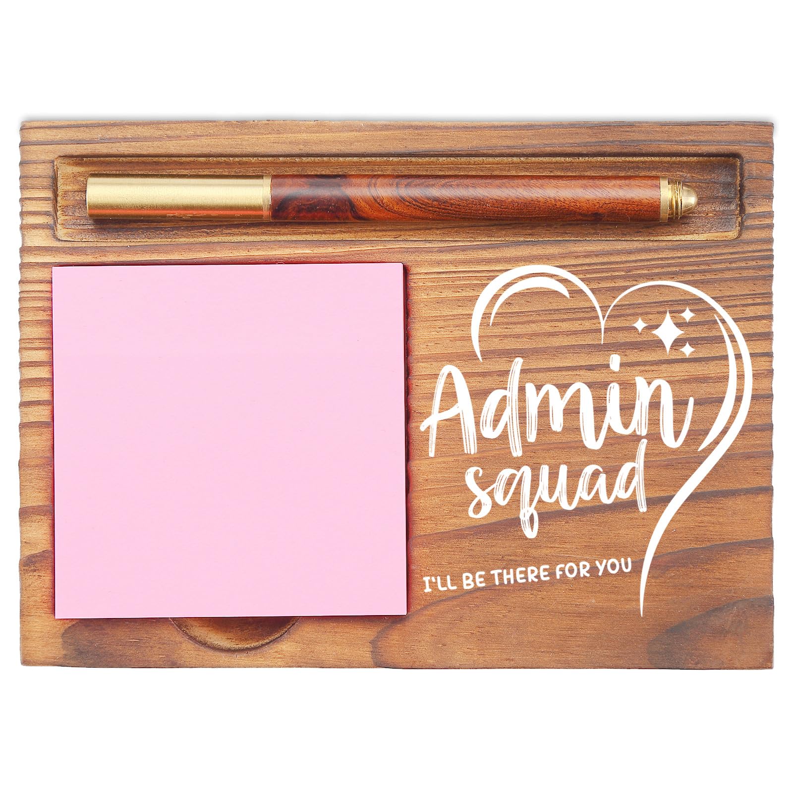 Admin Squad Desk Organizer, Inspirational Sticky Note Holder, I'll Be There for You, Gifts for Admin Professionals, Office Staff, and Executive