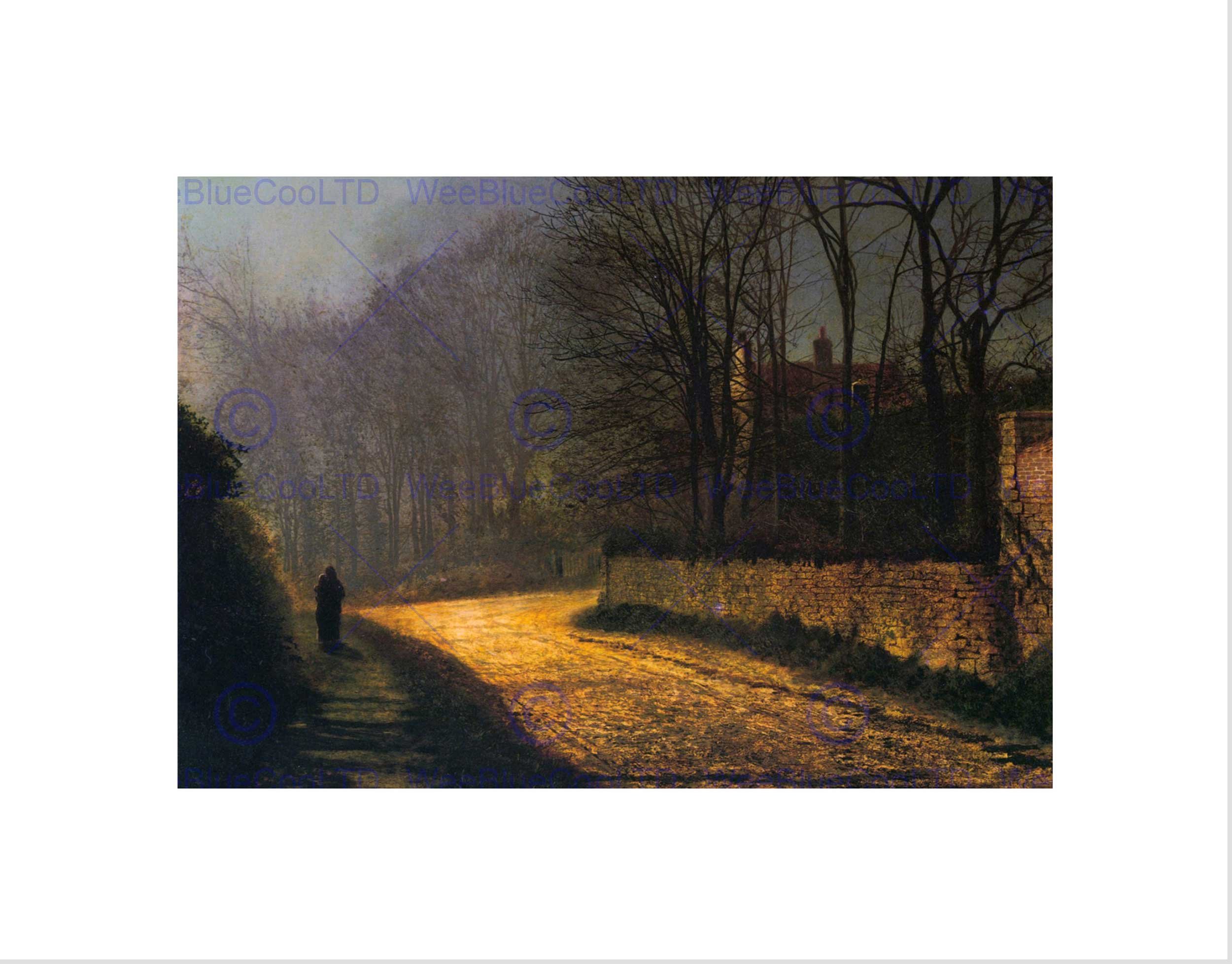 Wee Blue Coo John Atkinson Grimshaw The Lovers Old Master Wall Art Print
