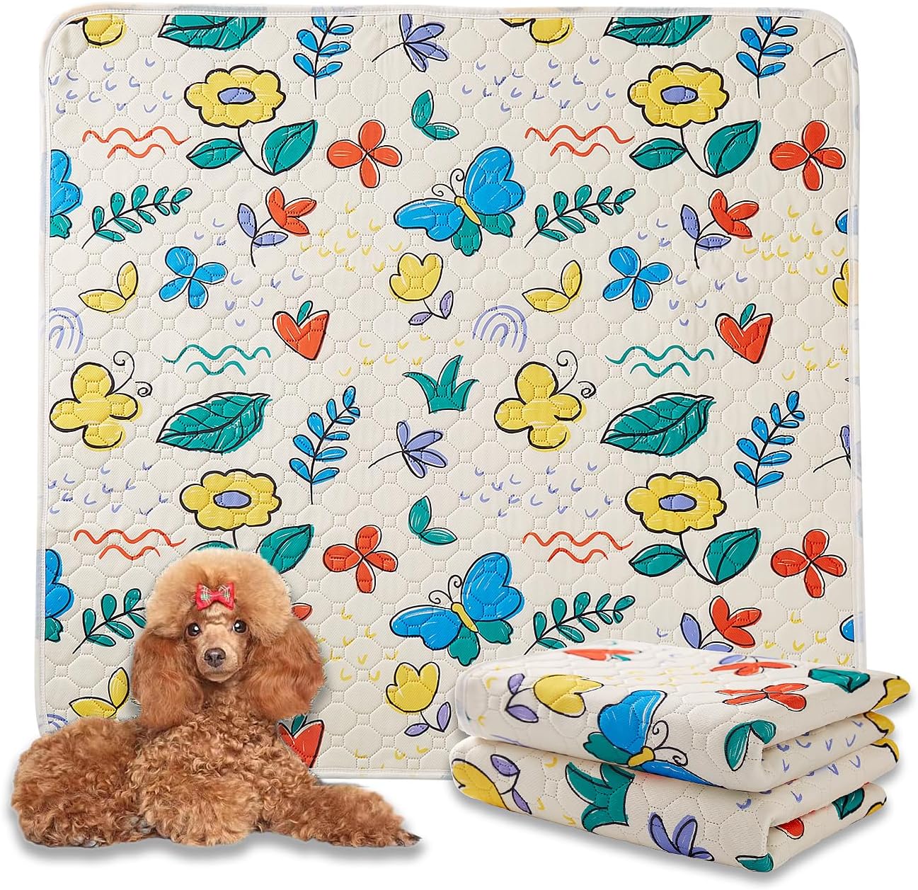 Washable Puppy Pads for Dog, Nakpputt (2 Packs 34"X36") Wee