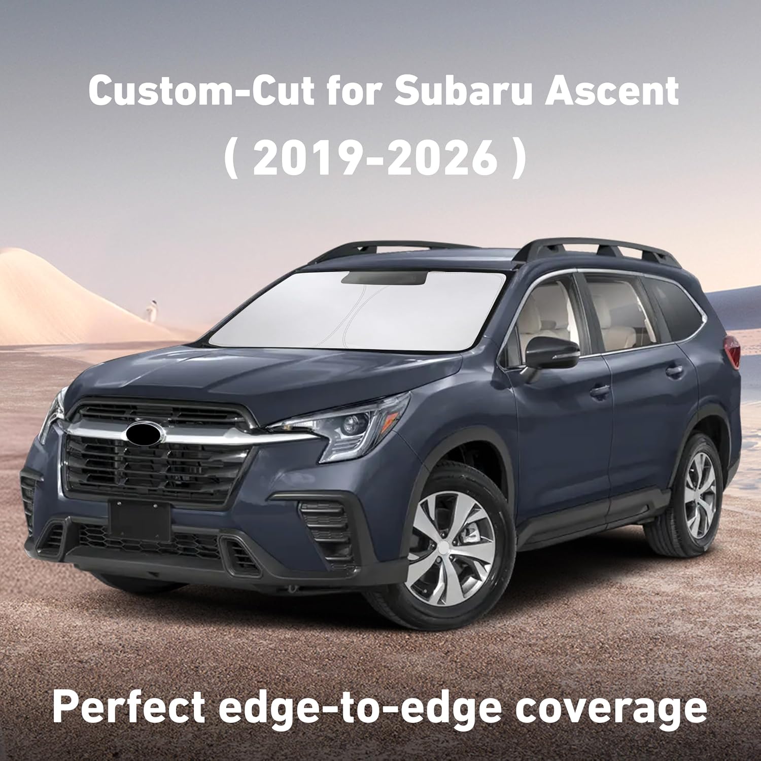 EcoNour Windshield Sunshade Compatible for Subaru Ascent 2019-2024 2025 2026, Sun Visor for Front Windshield & Window Sun Shade Cover, UV Heat Blocker & Protector, Car Accessories For Subaru Ascent (2019-2026)