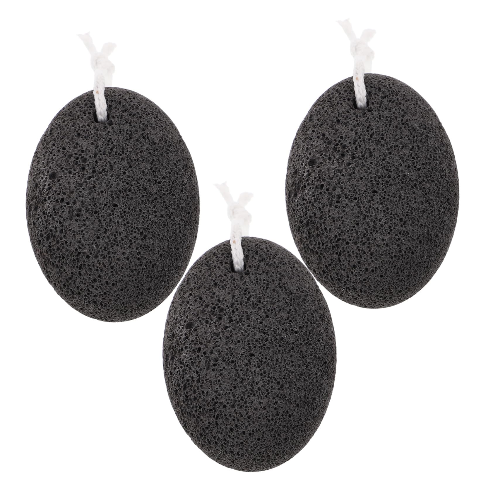 BIUDECO 3-Piece Natural Lava Foot Pumice Stone for Hard Skin Removal Tools for Foot Scraper Exfoliation