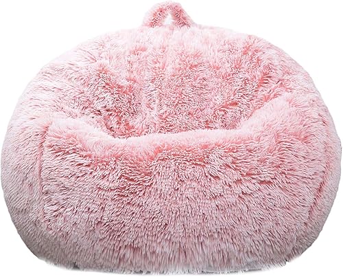 Miniatura 2 de Funda para puf de almacenamiento de animales de peluche esponjoso (sin relleno), cómoda funda de piel sintética para organizar juguetes de peluche o