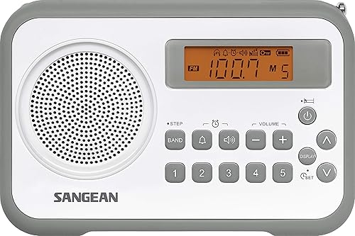 Miniatura 7 de Sangean PR-D18BU AMFMRadio digital portátil con parachoques protector (blancoazul) y adaptador de CA de alimentación de conmutación ADP-PRD18 para