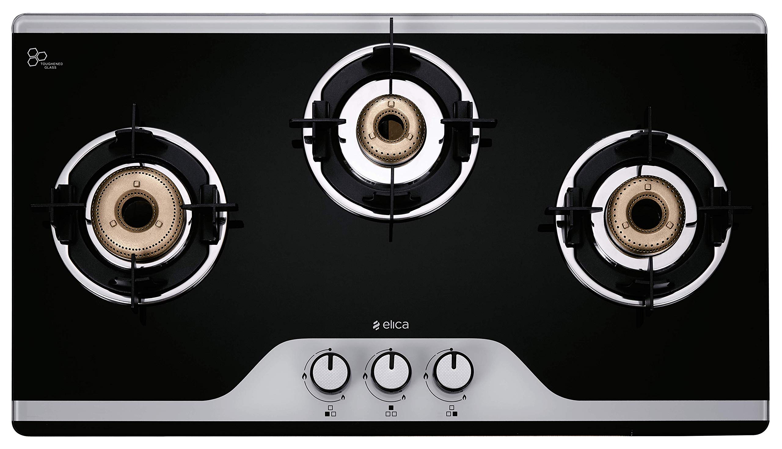 Elica Slimmest 3 Burner Auto Ignition Gas Stove with Double Drip Tray