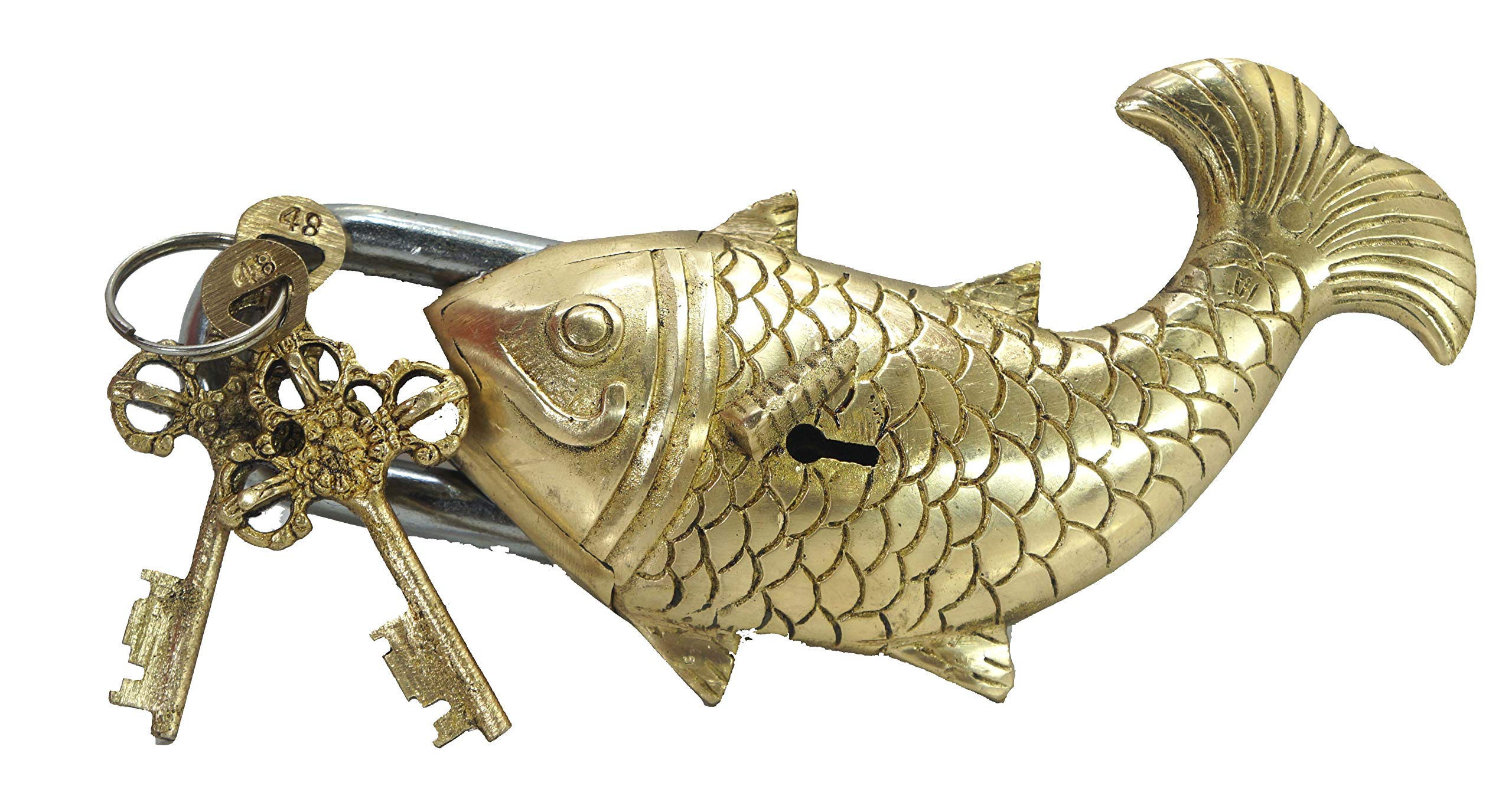 Candado Funcional De Latón De Colección De Cerraduras Dorada