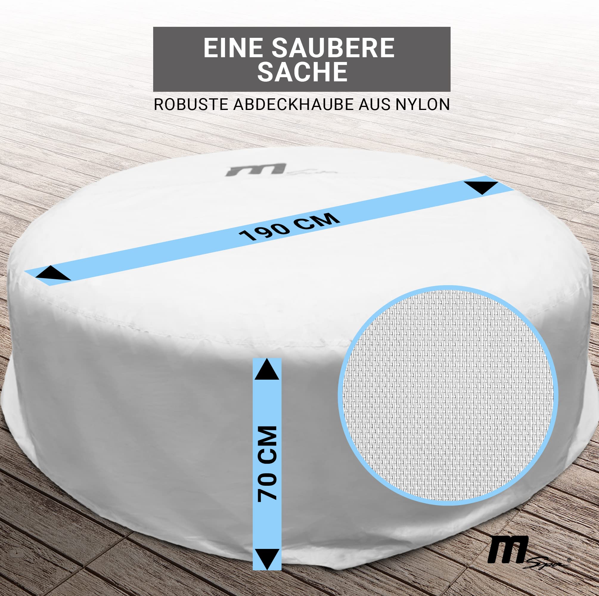 Miweba MSpa Abdeckhaube Pool B9300107 / B0302923 (190 x 190 x 70 cm)