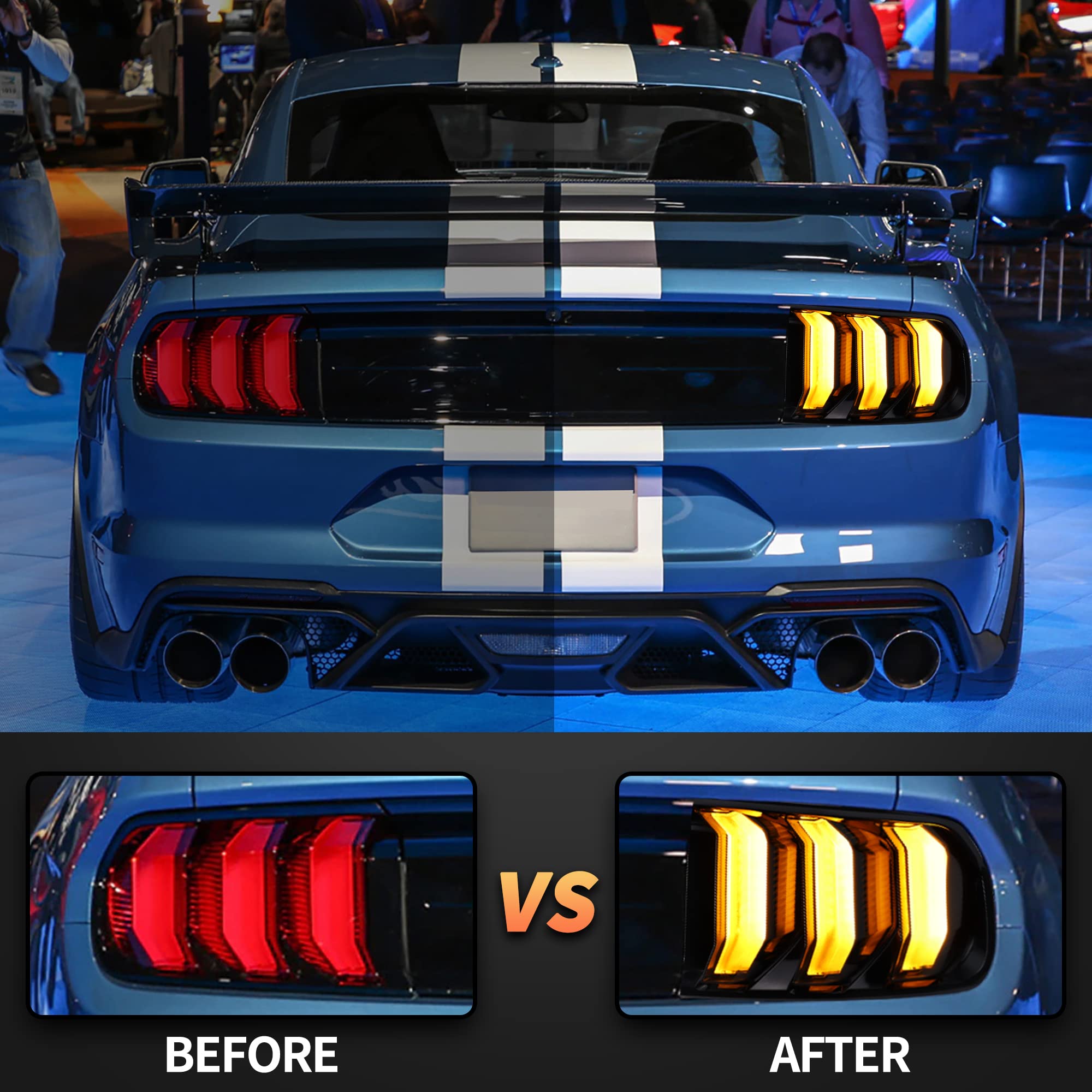 Buy VLAND LED Rear Lights for Mustang GT 20152020 Five Modes Tail Lights Turn Signal with