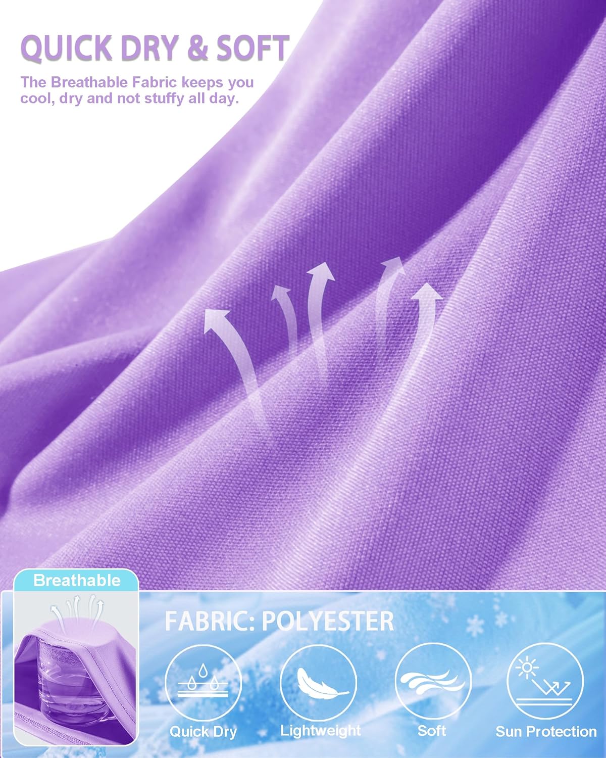 Women's Short Sleeve T-Shirts UPF 50+ UV Protection Quick Dry Shirts for Workout Hiking Running Rash Guard Tops - Image 6