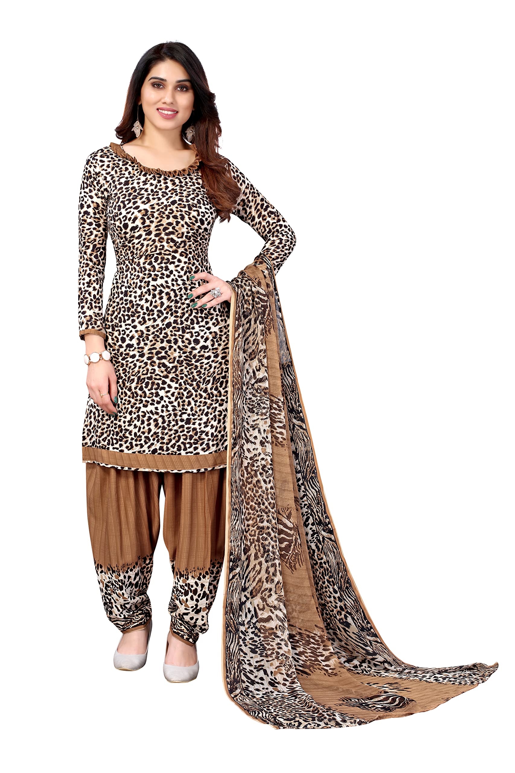 Women Womens Printed Unstiched French Crepe Dress Material(KINJAL MULTI)-image-12