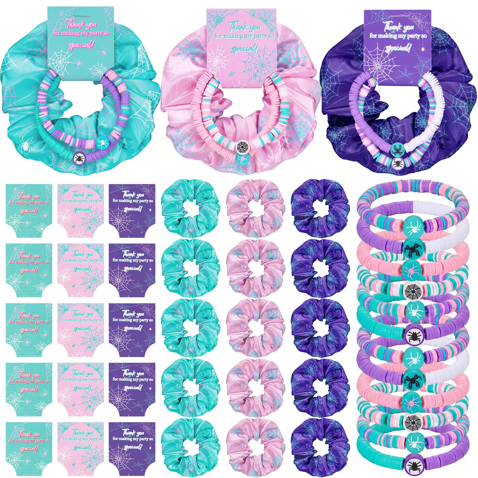 Photo 1 of ***INCOMPLETE***Suncalla Spider Theme Bracelet and Scrunchie Party Favor Set